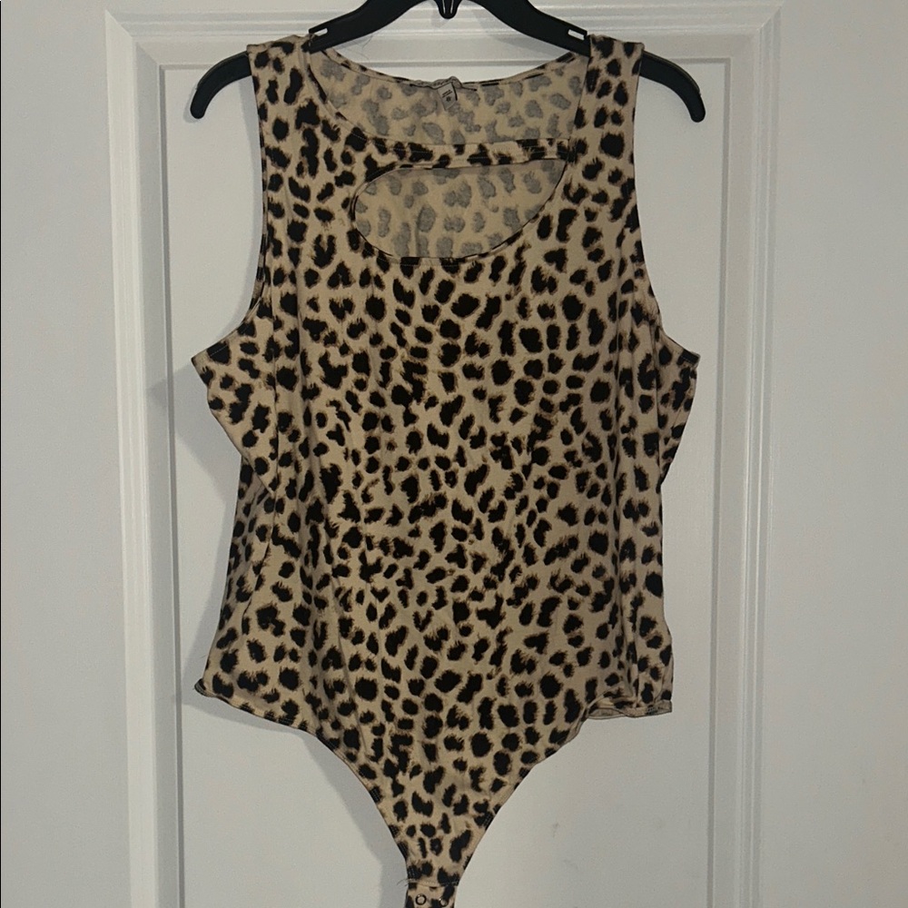 Express Leopard Print Bodysuit